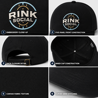Commande d'essai – Casquette 6 panneaux profil bas avec boucle dorée classique, motif hockey, prête à la vente au détail pour les acheteurs adultes soucieux de leur style de vie, étiquette personnalisée