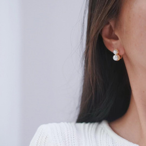 อุปกรณ์ทำเครื่องประดับมุกเงินแท้ S925 ขนาด 6-9 มม. รุ่น 22248 ต่างหูแบบติดแป้น รองรับมุกหลายเม็ด ดีไซน์เก๋ ทันสมัย - Product Image 4