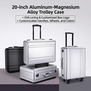 Valigia Personalizzata in Lega di Alluminio con Ruote 18/20 Pollici, Trolley con Manico Estraibile per Attrezzi, Attrezzature e Documenti - Product Image 1