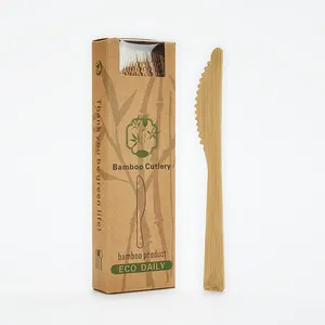 Биоразлагаемый бамбуковый нож для говядины, пищевые одноразовые бамбуковые столовые приборы