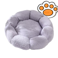 Rond Long Peluche Super Doux Chat Chien Lit De Luxe Moelleux Pet Lit De Couchage Chiot Chien Panier Coussin Tapis Portable Chat Chien Nid
