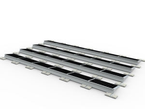 โครงเหล็กอะลูมิเนียมติดตั้งได้อย่างรวดเร็วระบบบัลลาสต์โซล่าเซลล์ระบบบัลลาสต์โซลูชันสำหรับระบบติดตั้งพลังงานแสงอาทิตย์แบบแบนคอนกรีต - Product Image 2