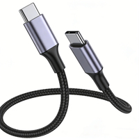 Cable USB C Trenzado de 1m 2m, Cable de Carga Rápida USB-C a USB-C, 240W 5A, Cable de Cargador Tipo C PD3.1 EPR Personalizado de Fábrica