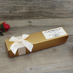 Mewah Royal kustom gulir kartu undangan pernikahan dengan kotak pita emas - Product Image 6