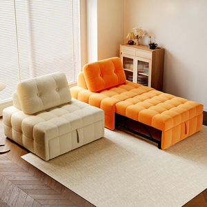<span class=keywords><strong>Canapé</strong></span>-<span class=keywords><strong>lit</strong></span> pliable moderne de style crème, inclinable, portable et extensible pour petit salon ou chambre <span class=keywords><strong>à</strong></span> coucher - Product Image 3