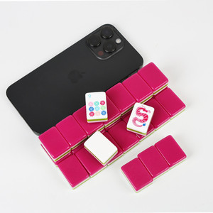 Custom Women Lady Miss Darling Two Tone Layer Acrylic Pink Pearlescent Mah Jong <strong>Majong</strong> Pearl American Mahjong Tile <strong>Set</strong> - Product Image 4