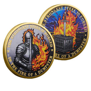 Металлическая памятная монета с УФ-печатью на заказ, с изображением рыцаря, символизирующая мужество и выносливость, для коллекционирования и подарков - Product Image 2