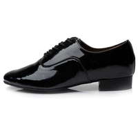 PU hommes chaussures de danse latine hommes salle de bal semelle en daim chaussures de danse moderne Tango Jazz noir Salsa professeur pratique chaussures 2.5cm talon