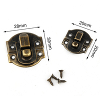 Petit loquet de verrouillage antique pour vieille boîte à bijoux en bois élégante