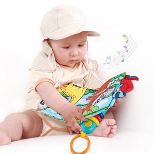 <span class=keywords><strong>Montessori</strong></span> bambino libro di stoffa elettronica giocattolo bambino educazione precoce apprendimento tocco e sentire il tessuto arricciato libro con luci musicali - Product Image 3