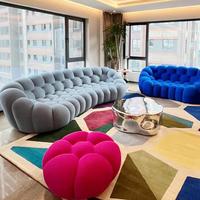 Roche Bobois Elegant Modern Luxury Fabric Fauteuil Bubble Chair Nouveau design Fauteuil d'appoint rose pour la détente à la maison pour l'appartement