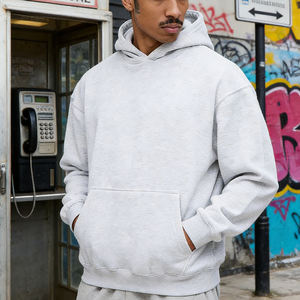 Sudaderas con Capucha para Hombre, 100% Algodón, Logotipo Personalizado, Hombros Caídos, Estilo Holgado, Tejido Grueso de Felpa Francesa, Calidad de Lujo - Product Image 5