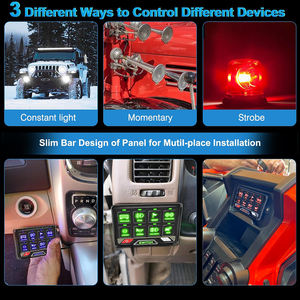 Panel de Interruptores de Control de 8 Canales de Alta Calidad con Indicador RGB Intermitente para Accesorios LED de Automóviles 4x4/Todoterreno, Control de Circuito de <span class=keywords><strong>12V</strong></span> - Product Image 4