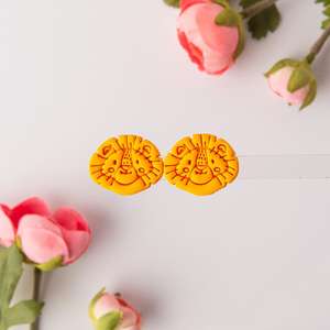 M32592 Coupe-argile Boucles d'oreilles en argile polymère Brickearth King Of Forest Animal Boucles d'oreilles Pendentif Cutter Outils faits à la main Moule en argile - Product Image 2