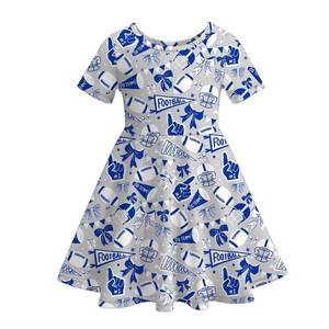 All'ingrosso Pre-ordine blu <span class=keywords><strong>Go</strong></span> Team di calcio vestito da allegria per bambini o collo collo dolce stile di latte di seta per le ragazze - Product Image 2