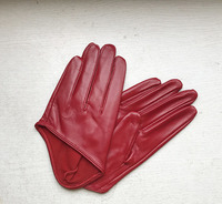 Gants courts en cuir, demi-mouton, locomotive, vente en gros spéciale, mode étoile, pur pour femmes