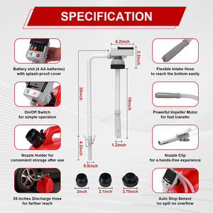 <span class=keywords><strong>Pompe</strong></span> à carburant auto-amorçante portable <span class=keywords><strong>pour</strong></span> station-service, fonctionnant avec 4 piles AA, en plastique, <span class=keywords><strong>pour</strong></span> eau non potable, huile, huiles légères, kérosène - Product Image 6