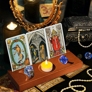 Ay fazı <span class=keywords><strong>Tarot</strong></span> kartı standı ahşap Oracle mation lama kart ekran Divination meditasyon dekor Witchy aksesuarları tutucu - Product Image 3