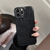 Nouvelle Coque Antichoc à Texture Plissée avec Protection d'Appareil Photo pour iPhone 16 Pro Max, Compatible iPhone 16 15 14 Pro Max Plus