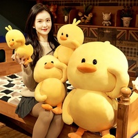 Boneka Bebek Kuning Kecil Mia Salute Posture, Boneka Isi Lembut Super Lucu untuk Hadiah Anak