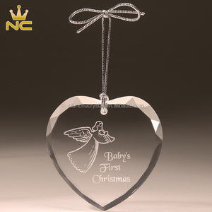 Adornos de cristal de primera comunión con corazón - Product Image 4