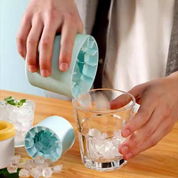 Moule à glaçons multi-niveaux créatif en silicone, coloré, pour usage domestique, à démoulage rapide, avec couvercle, pour la fabrication de glaçons sous pression