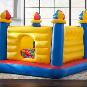 Château gonflable avec piscine à balles, aire de jeux intérieure en PVC pour enfants, équipement de jeu pour 5 à 10 utilisateurs, capacité de 100 à 500 kg - Product Image 1