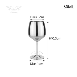 Copa de <span class=keywords><strong>Vino</strong></span> Personalizada de 2oz, Taza para Bar, Fiestas, Hogar, Bebidas, Metal Irrompible, Acero Inoxidable, Tallos Largos, Mini Copas de <span class=keywords><strong>Vino</strong></span> Tinto - Product Image 6