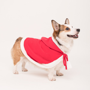 Christmas <b>Cape</b> For Cats Red Faux <b>Fur</b> Trim Decorative Pet Coat Cute Holiday Outfit - Product Image 3