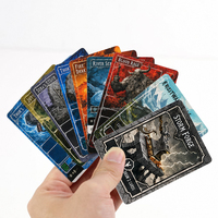 Jeu de cartes de stratégie TCG d'aventure fantastique haut de gamme avec logo personnalisé et cartes de construction de deck à collectionner pour des soirées amusantes