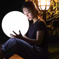 Lampe sphérique LED rechargeable sur pied, étanche IP65, CRI 95 élevé, télécommande, pour aménagement paysager et Noël