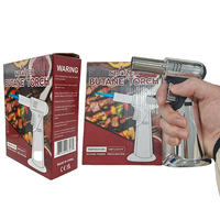 Chalumeau culinaire professionnel au butane rechargeable avec flamme réglable pour la restauration