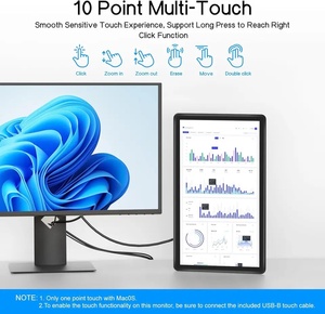 Moniteurs portables 15,6 pouces 1080P Écran tactile Moniteur de jeu 60Hz IPS VGA Haut-parleur intégré pour PS5/<span class=keywords><strong>4</strong></span>/3 Switch Ordinateur <span class=keywords><strong>portable</strong></span> <span class=keywords><strong>PC</strong></span> Mac - Product Image 2