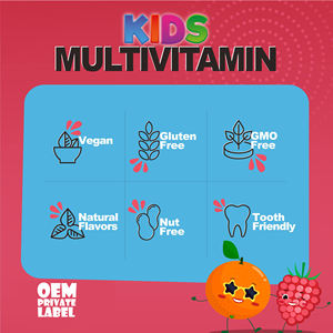 Vitamines quotidiennes Gommes multivitaminées Gommes enfants Vitamine B6 B12 Zinc Gommes Système immunitaire Gommes multivitaminées enfants - Product Image 4