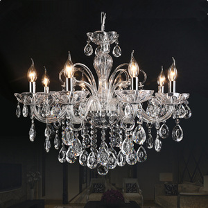 Lámpara de Araña de Cristal Estilo Europeo, Iluminación para Sala de Estar, Lámpara Magnífica para Villa de Lujo, LED de Tamaño Mediano, Fácil Instalación, Hierro - Product Image 1