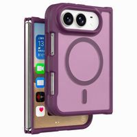 Coque magnétique translucide effet peau pour iPhone 18 Duo Fold PC TPU 2.5MM antichoc D050
