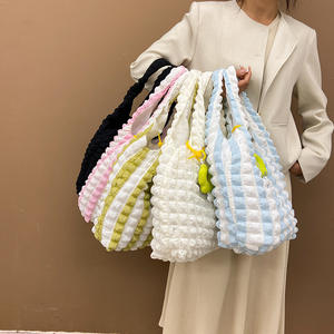 Bolso de Hombro con Diseño de Burbujas y Flores, Gran Capacidad, para Estudiantes, Bolso de Compras - Product Image 5