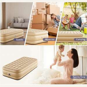 Colchón de aire doble con bomba elevada, colchón inflable de vigas verticales, colchón inflable para acampar - Product Image 6