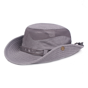 Sombrero de Pesca y Montañismo Unisex a Rayas <span class=keywords><strong>Bai</strong></span> Xiaoyuan, Gorra de Verano para Exteriores, Transpirable, de Malla de Algodón, con Protección Solar - Product Image 1