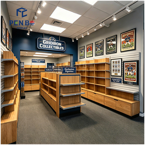 Présentoir Commercial en Bois pour Cartes de Football et de Baseball, Vitrine de Présentation pour Cartes Sportives en Magasin - Product Image 2