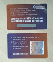 Carte à gratter personnalisée avec message de remerciement, offres de réduction personnalisées, impression couleur intégrale, carte en papier à gratter