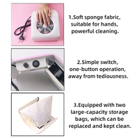 Collecteur de poussière d'ongles efficace avec ventilateur d'aspiration pour le nettoyage du gel acrylique, équipement de bureau et utilisation en salon de beauté