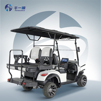 Voiturette de golf électrique 4 places 72V 2+2 passagers, buggy de golf tout-terrain en promotion