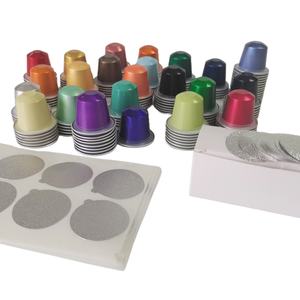 Cápsulas de Café Vacías de Aluminio para Uso Doméstico, Compatibles con <span class=keywords><strong>Nespresso</strong></span>, con Etiquetas de Aluminio, para Oficina, Tazas, Conservación de Color, Barbacoa - Product Image 6