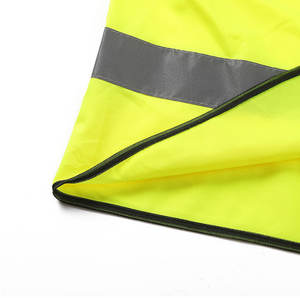 Gilet de sécurité réfléchissant fluorescent <span class=keywords><strong>pour</strong></span> travailleurs de nuit, avec poches, respirant, jaune-vert, à bas prix, sans manches - Product Image 5