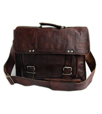 <b>Leather</b> Travel Messenger Office Crossbody Bag Laptop Briefcase Computer College <b>Satchel</b> Bag for <b>Men</b> and Women - Product Image 4