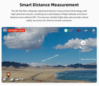 FIMI X8 Tele MAX Drone 8K Professionnel 3 Axes Gimbal GPS Mesure Longue Distance Meilleurs Drones avec Caméra de Vision Nocturne