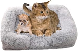 Cama para Mascotas Súper Suave y Ecológica para Todas las Estaciones, Cama Rectangular Grande Tipo Sofá, Cama para Perros de Color Sólido y Felpa, Material de Bambú y Gamuza - Product Image 3