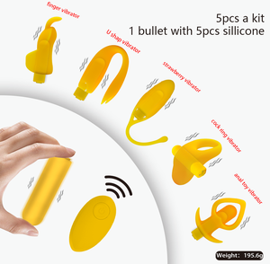 مجموعة هزاز للنساء 5 قطع لعبة جنسية جهاز تحكم عن بعد رصاصة هزاز سدادة شرجية حلمة بظر للنساء - Product Image 6
