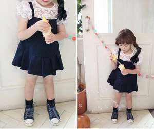 Ropa Infantil al por Mayor, Vestido de Verano de Manga Corta con Parches y Lazo para Niñas, de Fabricante Chino - Product Image 4